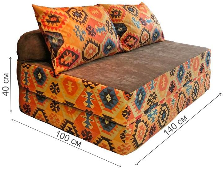 Диван PuzzleBag XL Мехико оранжевый