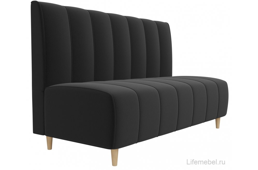 Диван Ральф микровельвет черный