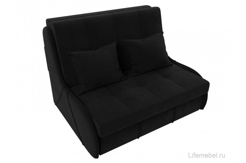 Диван Риттэр микровельвет черный 121х188