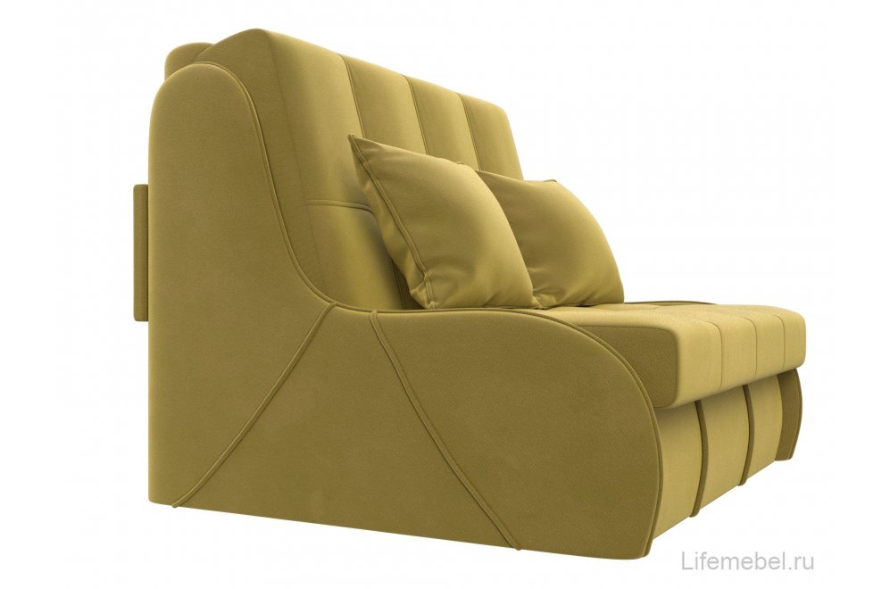 Диван Риттэр микровельвет желтый