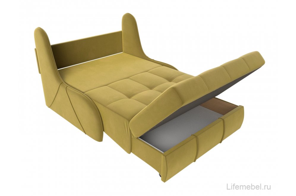 Диван Риттэр микровельвет желтый