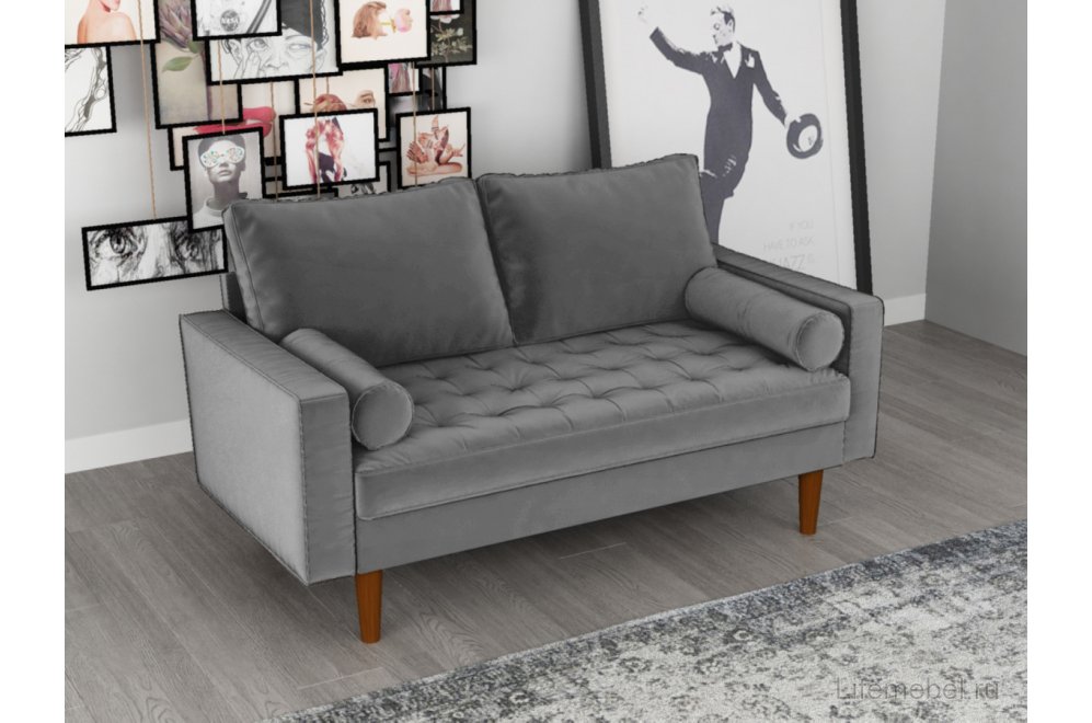Диван Scott двухместный серый