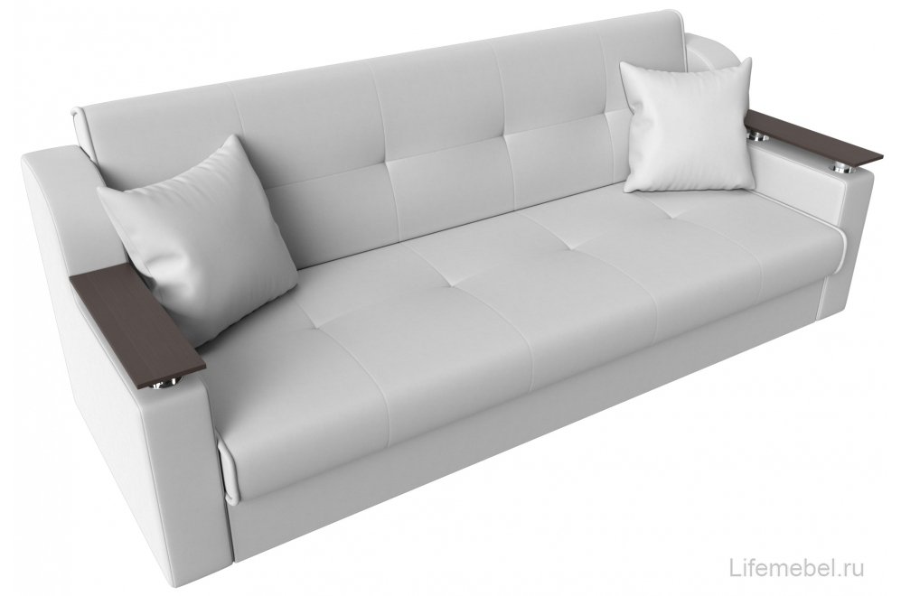 Диван Бравис белая экокожа книжка