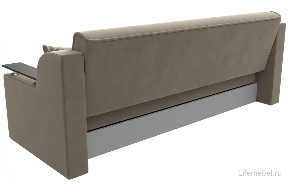 Диван Бравис бежевый микровельвет книжка