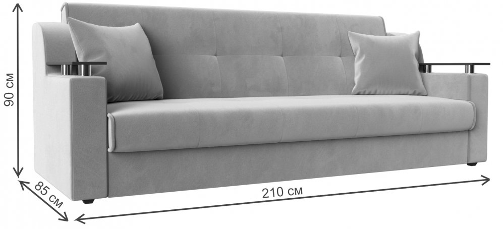 Диван Сенатор бирюзовый / коричневый велюр книжка