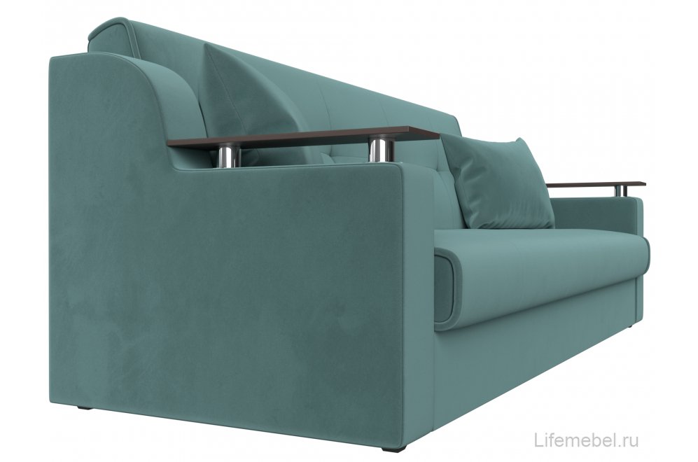 Диван Бравис бирюзовый велюр книжка