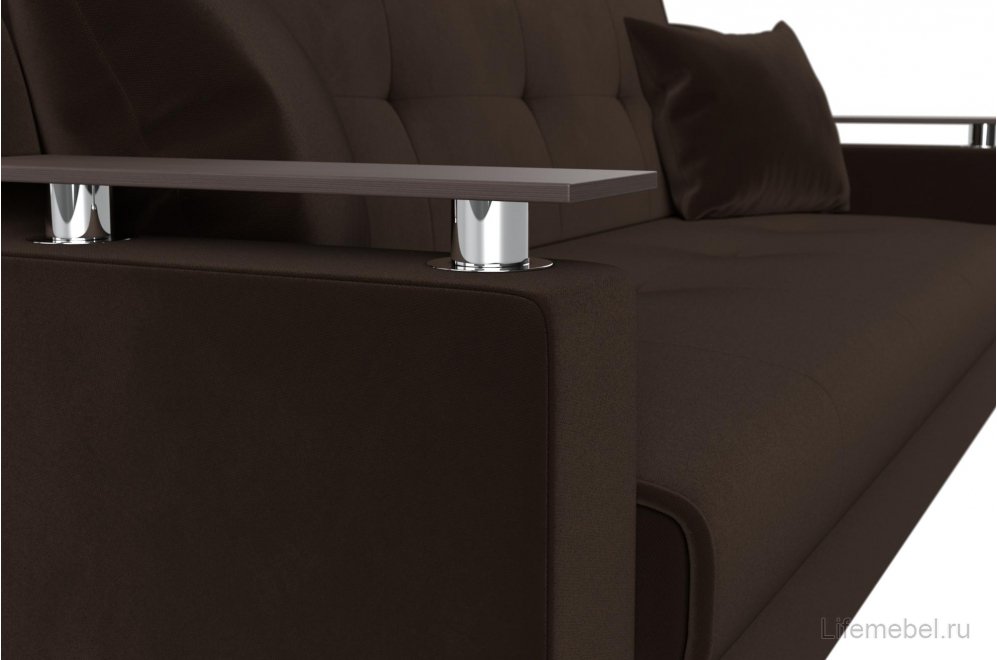 Диван Бравис коричневый микровельвет книжка