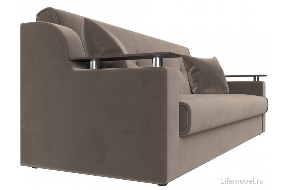Диван Бравис коричневый велюр книжка