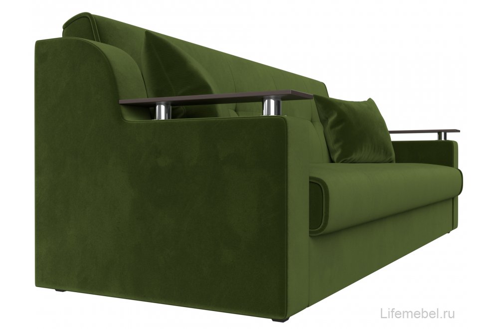 Диван Бравис зеленый микровельвет книжка