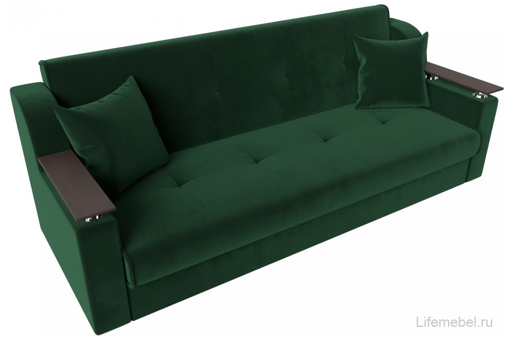 Диван Сенатор зеленый велюр книжка