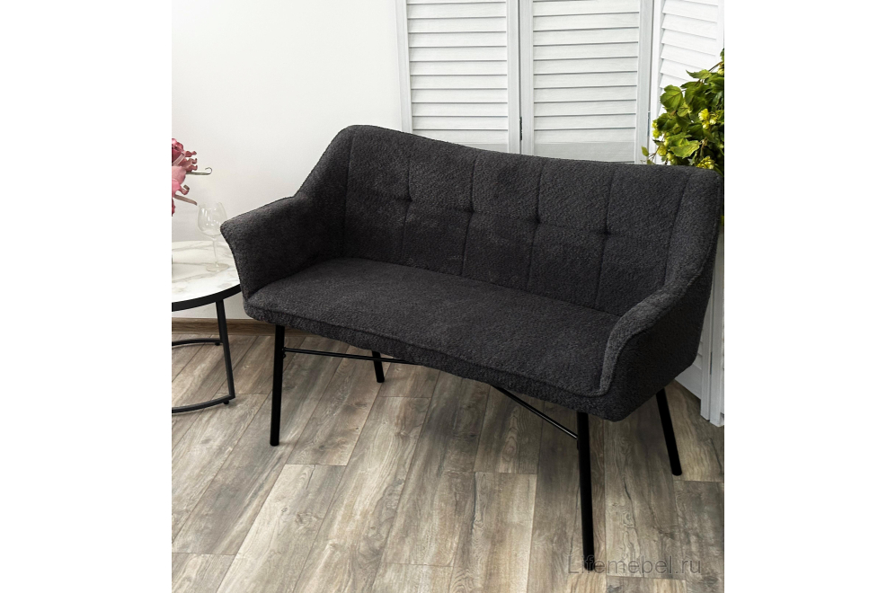 Диван Bergamo UF998-16 букле темно-серый