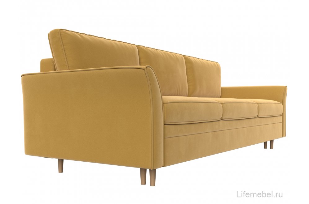 Диван София микровельвет желтый