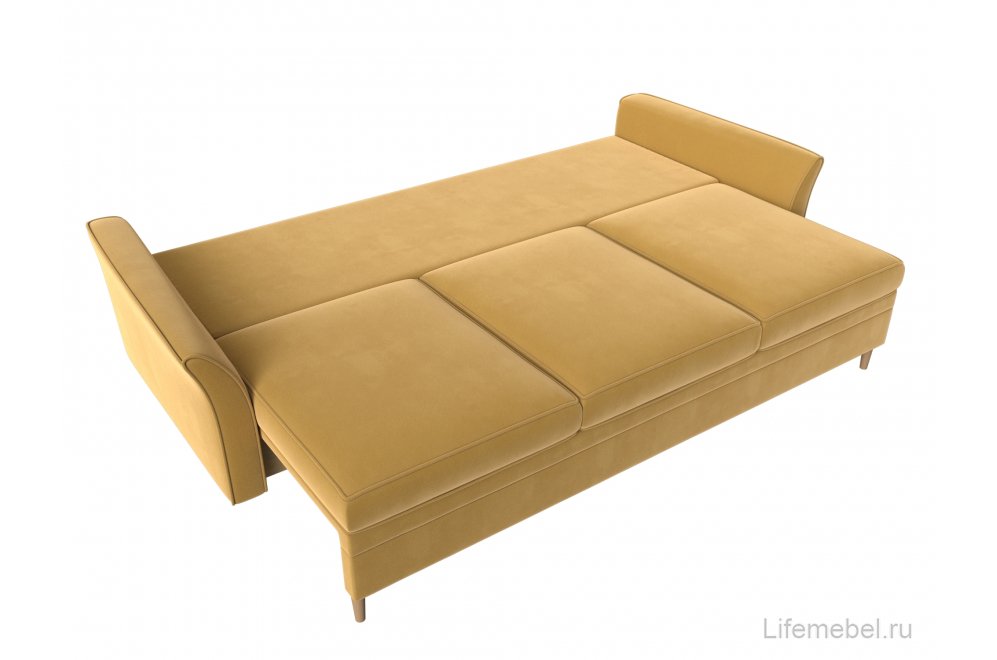Диван София микровельвет желтый