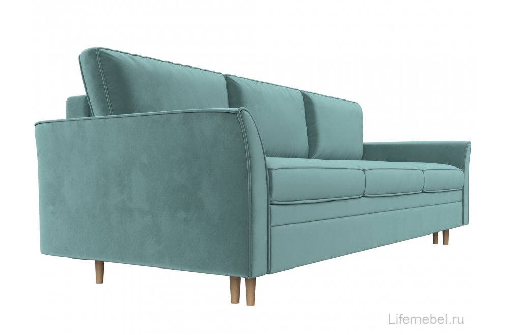 Диван София велюр бирюзовый