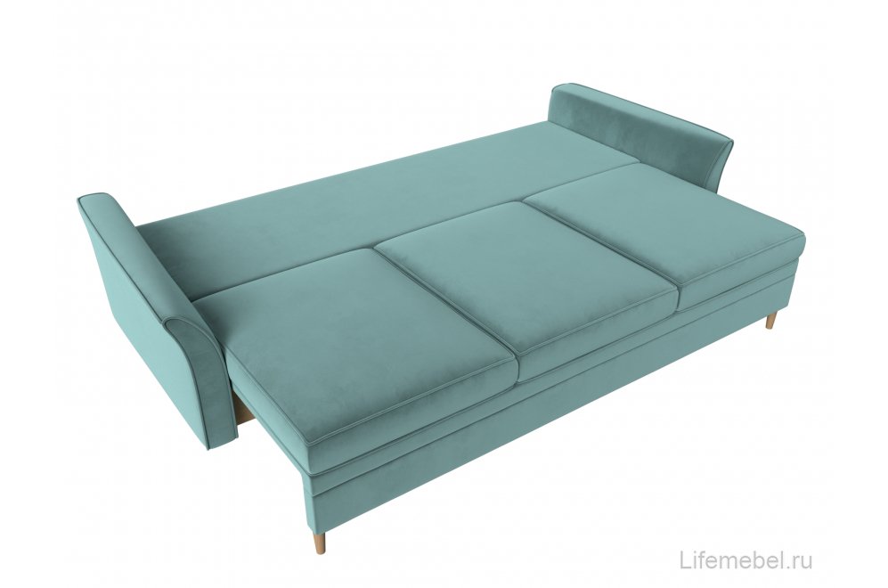 Диван София велюр бирюзовый
