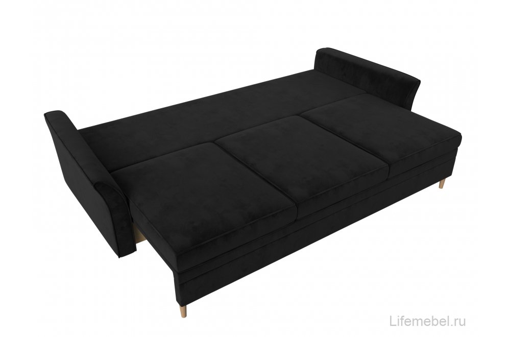 Диван София велюр черный