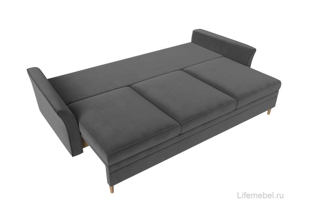 Диван София велюр серый