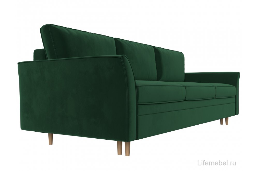 Диван София велюр зеленый
