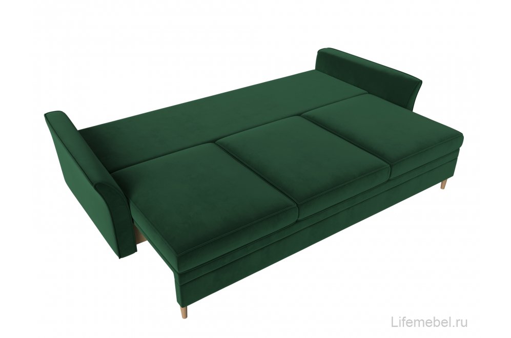 Диван София велюр зеленый