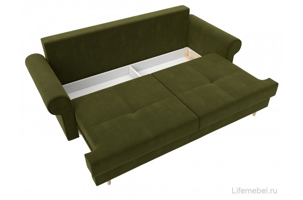 Диван Сплин микровельвет зеленый