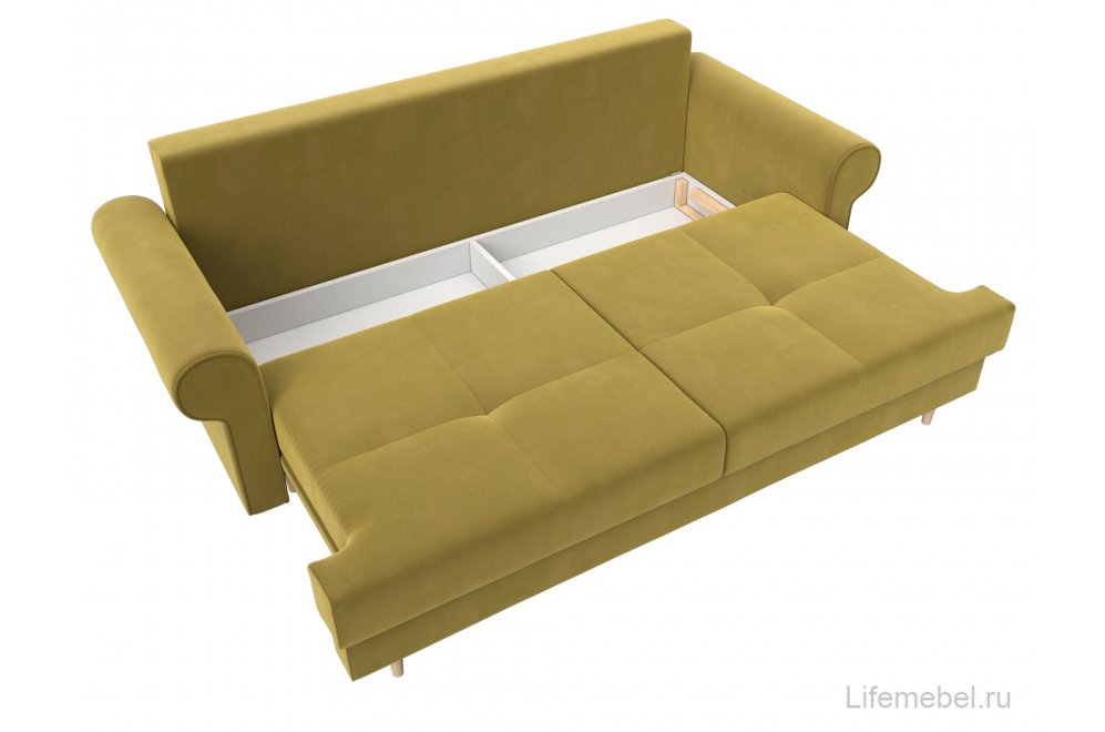 Диван Сплин микровельвет желтый