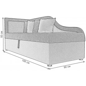 Диван-тахта Дюна левый