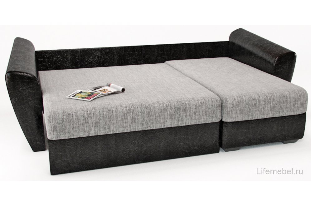 Диван угловой Голди еврокнижка дарк флау правый