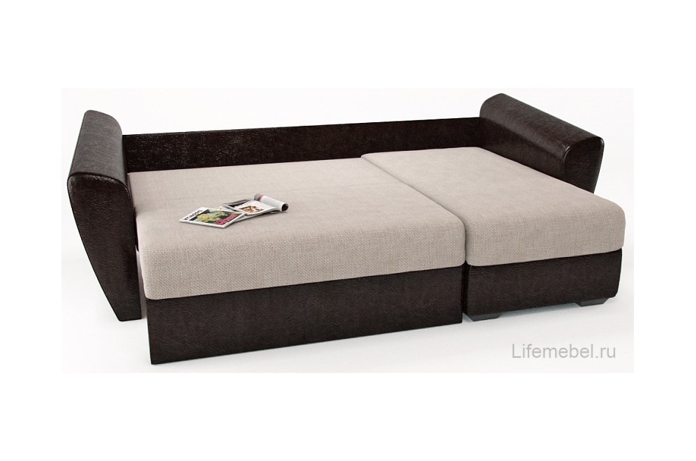 Диван угловой Голди еврокнижка венге правый