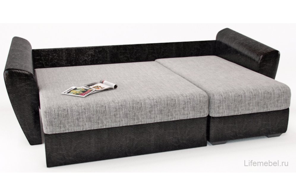 Диван угловой Амстердам Классик еврокнижка дарк плей правый 