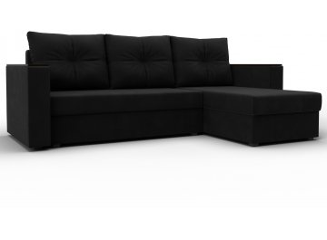 Диван угловой Атланта Б/С черный