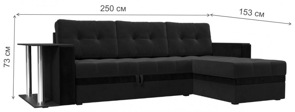 Диван угловой Атланта М правый зеленый / коричневый микровельвет