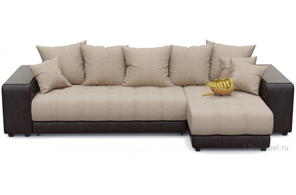 Диван угловой Кендрик еврокнижка Beige правый