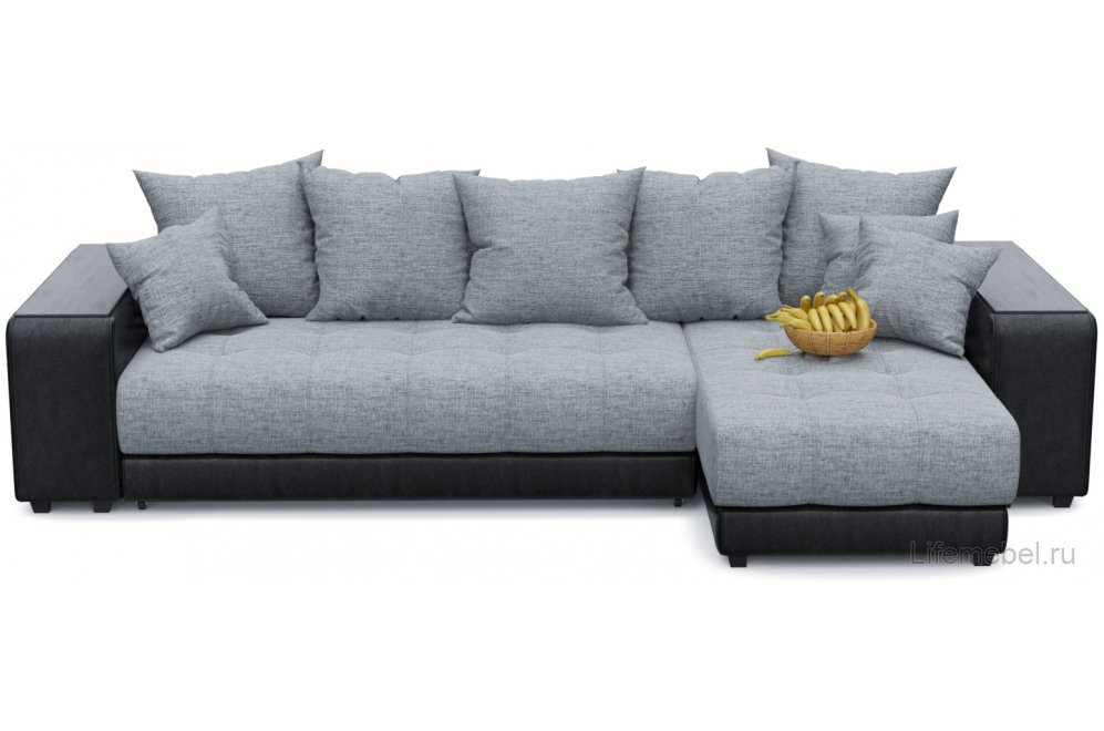 Диван угловой Кендрик еврокнижка Gray правый