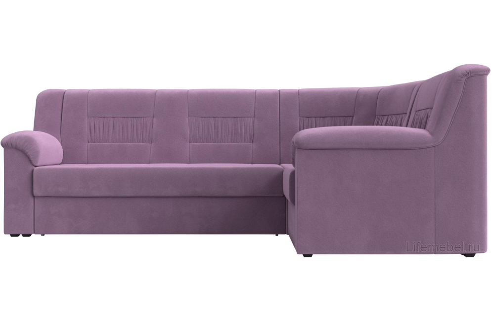 Диван угловой Терра-М правый сиреневый микровельвет