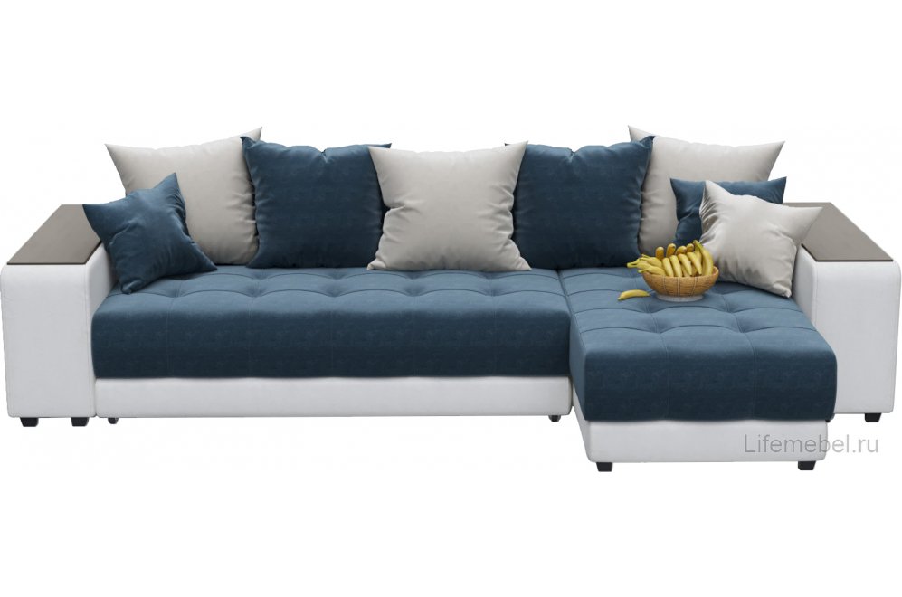 Диван угловой Кендрик правый dark blue