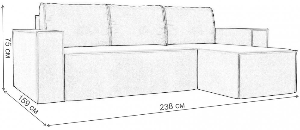 Диван угловой Нова правый микровельвет коралловый