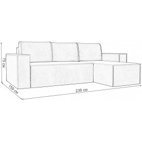 Диван угловой Куба правый