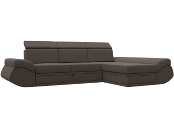 Диван угловой Лига-032 амур 05 коричневый