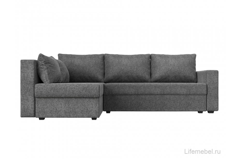 Диван угловой Ривер-Нова левый серая рогожка