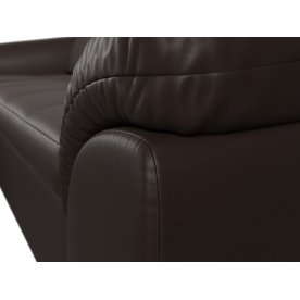 Диван угловой Мисандра левый эко кожа коричневый