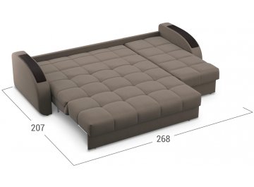 Диван-аккордеон Moon Family 109 268 см с независимым пружинным блоком Н30С Lux v1+7Я н+(2)65 н 004803 бежевый