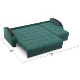 Диван угловой Moon Family 109 268 см с независимым пружинным блоком