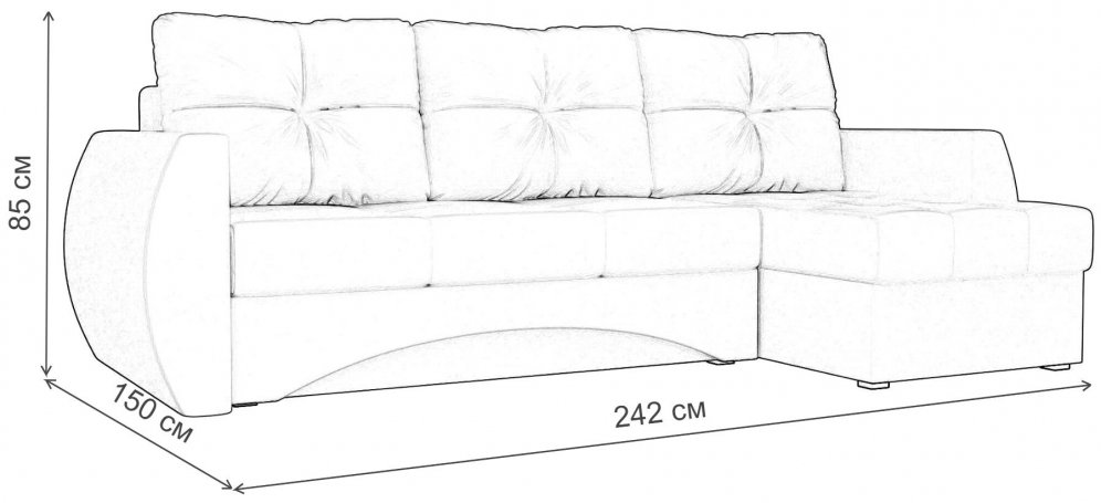 Диван угловой Сатурн правый бежевый / зеленый микровельвет