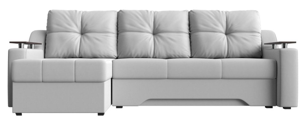 Диван угловой Сенатор экокожа белый левый