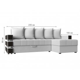 Диван угловой Венеция правый экокожа