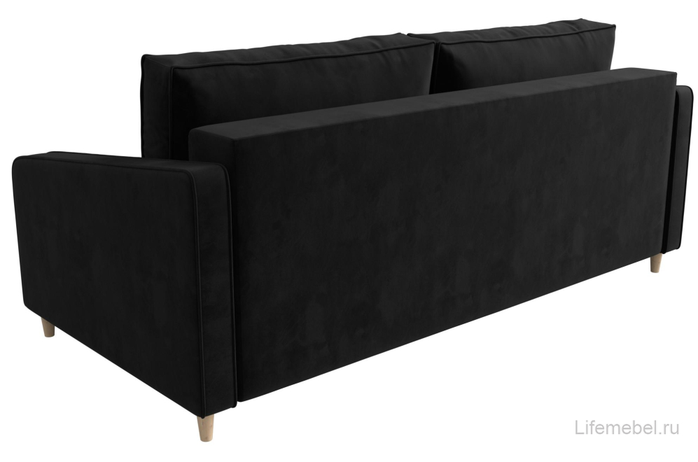 Диван Варшава черный велюр