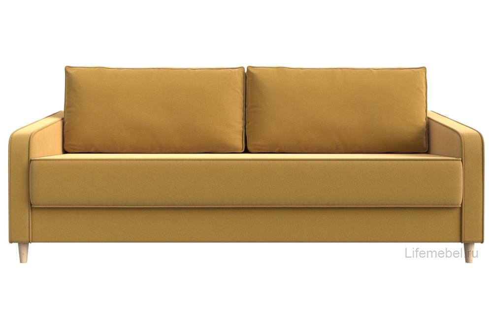 Диван Варшава желтый микровельвет