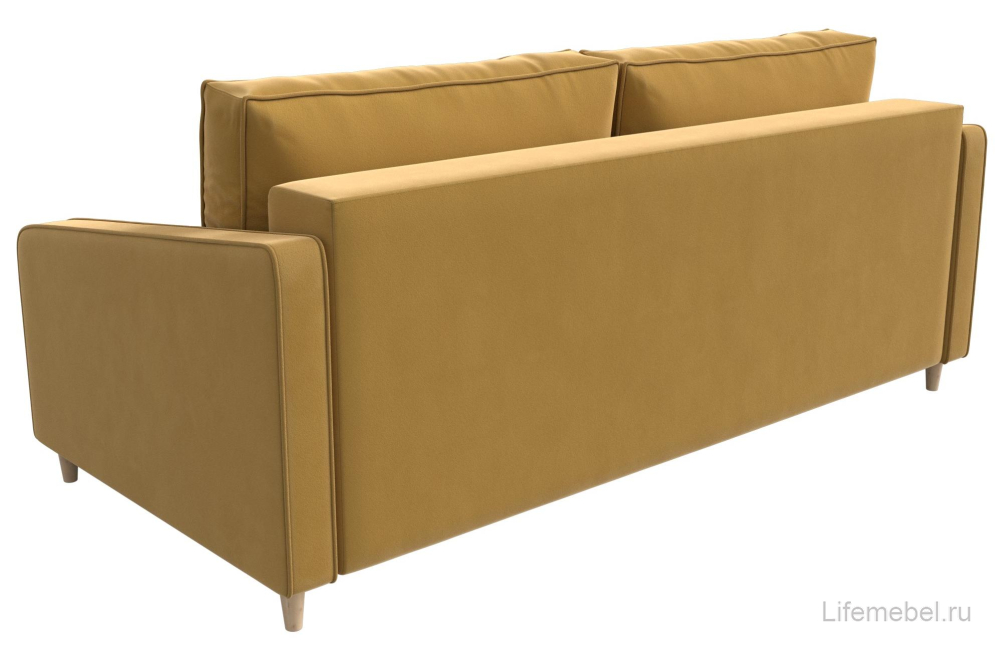 Диван Варшава желтый микровельвет