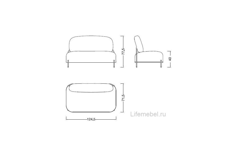 Диван Вивьен серый HE512-11