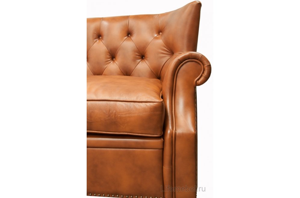 Кожаный диван Tesco brown